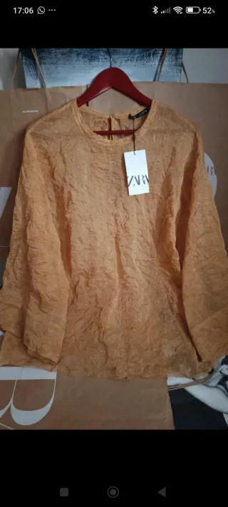 Blusa Zara Amarilla Talla M