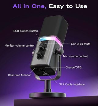 Micrófono Gaming/Podcast USB-C + XLR RGB