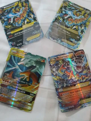 Set Pokémon Charizard premium EX Mega y GX cartas