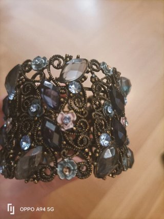 Braccialetto donna con pietre blu