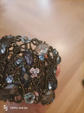 Braccialetto donna con pietre blu