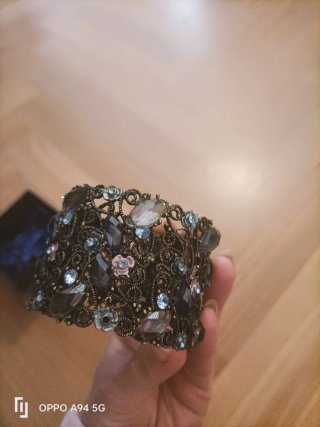 Braccialetto donna con pietre blu