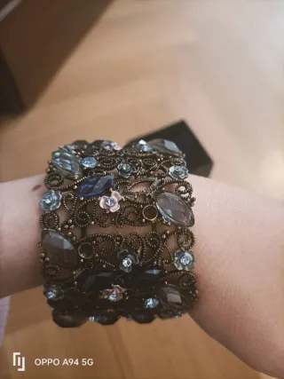 Braccialetto donna con pietre blu