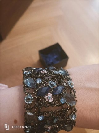 Braccialetto donna con pietre blu