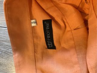 Camicia uomo in lino arancione