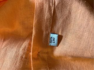 Camicia uomo in lino arancione