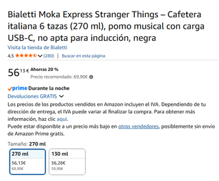 Cafetera Bialetti Moka Express Stranger Things