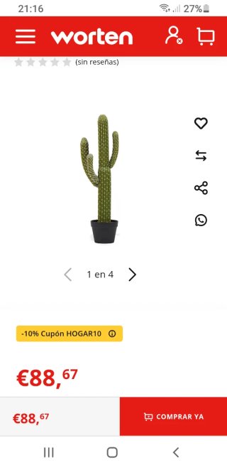 3 Maceteros Altos con Cactus Decorativos
