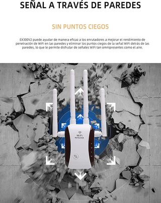 Repetidor WiFi Potente con Puerto Ethernet