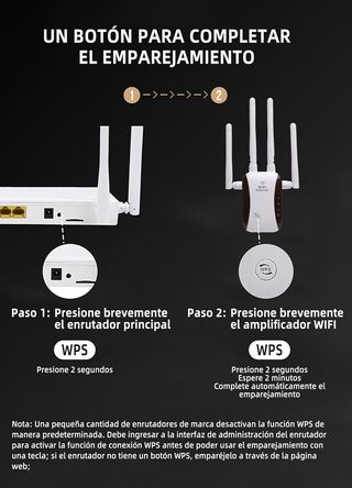 Repetidor WiFi Potente con Puerto Ethernet
