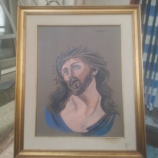 Antico dipinto olio su tela