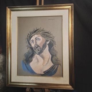 Antico dipinto olio su tela