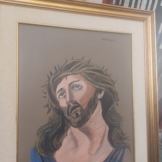 Antico dipinto olio su tela