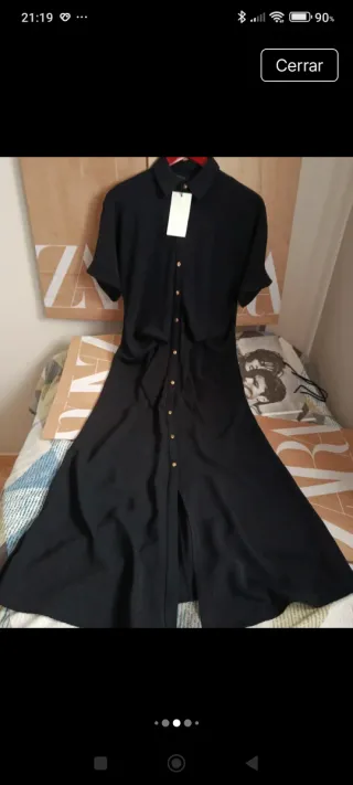Vestido negro Zara talla única