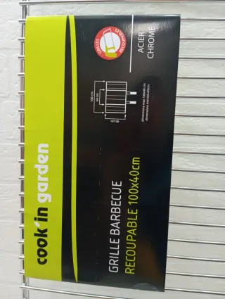 Griglia Cromata in Acciaio per Barbecue 100x40cm