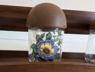 Especiero Vintage Madera y Cristal