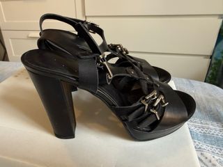 Sandalias Tacón Negro Talla 35