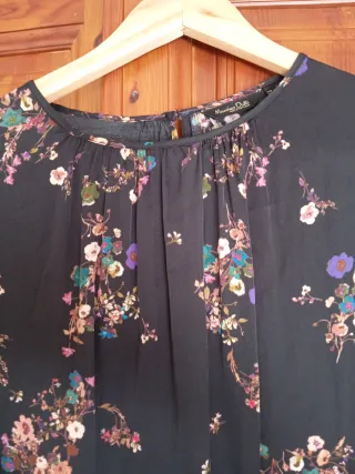 Blusa seda estampado floral Massimo Dutti