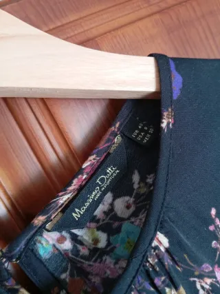 Blusa seda estampado floral Massimo Dutti