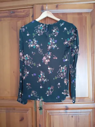 Blusa seda estampado floral Massimo Dutti