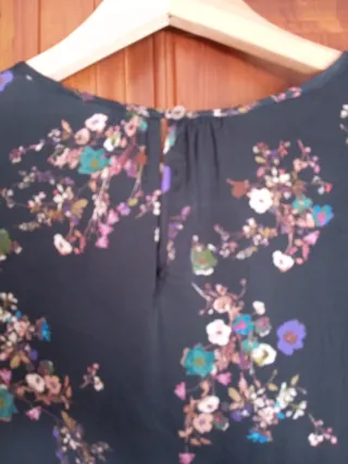 Blusa seda estampado floral Massimo Dutti