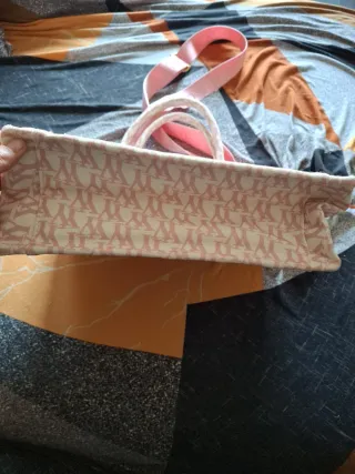 Borsa Coveri rosa e bianca con tracolla