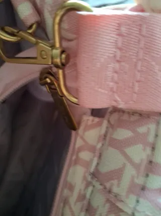 Borsa Coveri rosa e bianca con tracolla