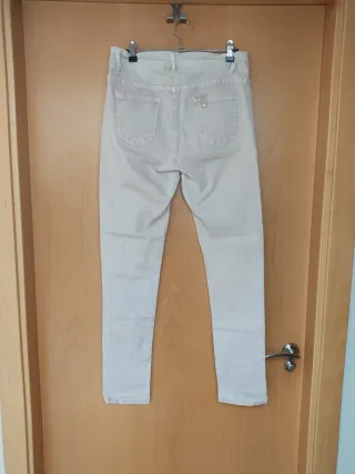 Vaqueros elásticos rosa palo talla L