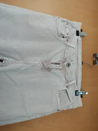 Vaqueros elásticos rosa palo talla L