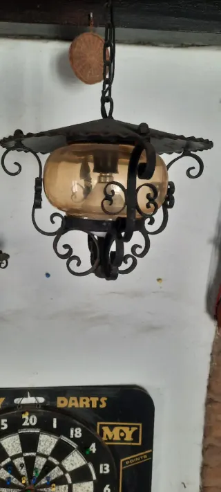 Farol metálico castellano colgante