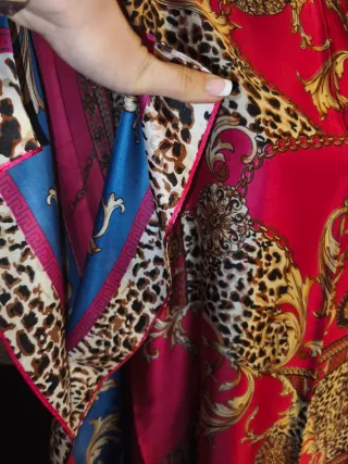 Copricostume misto seta fucsia