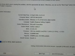Microsoft Surface Laptop 5 i7 12ª Gen 16GB RAM