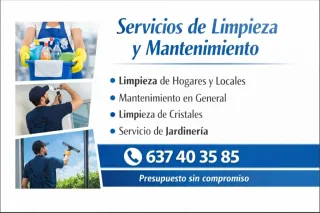 Servicio de limpieza y mantenimiento
