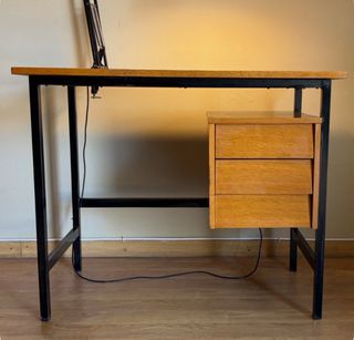 Escritorio Mid Century Madera y Metal