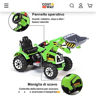 Trattore giocattolo con caricatore