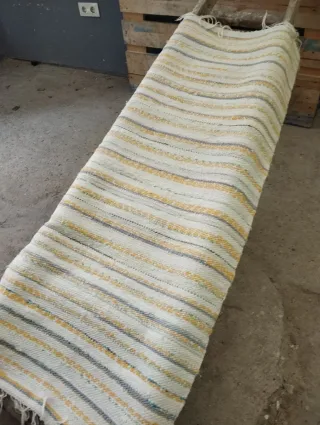 Alfombra de tela a rayas