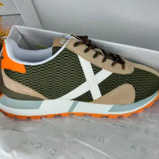 Zapatillas Munich Hombre Verde Naranja