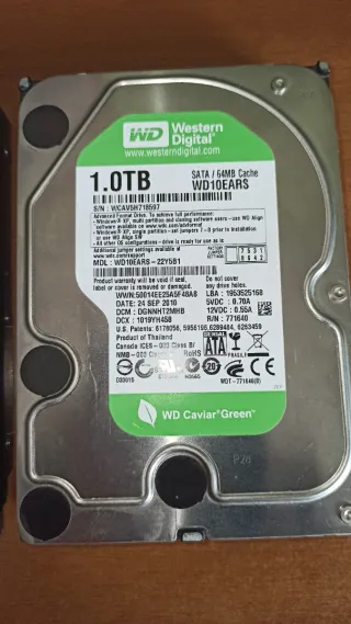 Lote 3 Discos Duros HDD 1TB Western Digital