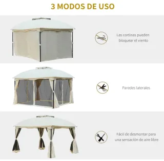 Cenador Beige y Negro