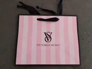 Bolsa Victoria's Secret Rayas Rosas y Negras