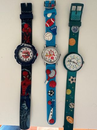 Relojes infantiles Spiderman y deportes
