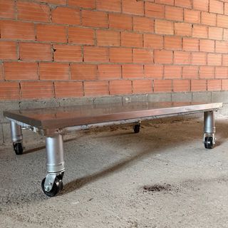 Soporte horno de pizzas con ruedas giratorias