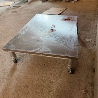 Soporte horno de pizzas con ruedas giratorias