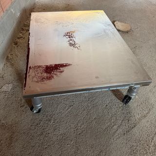 Soporte horno de pizzas con ruedas giratorias