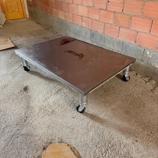 Soporte horno de pizzas con ruedas giratorias
