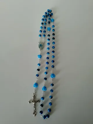 Rosario Virgen Milagrosa Azul 70cm