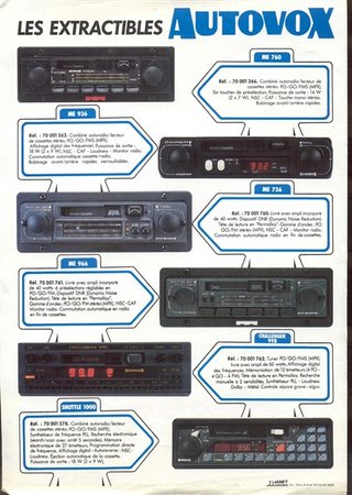 Autoradio Autovox Sirio 936 anni '80