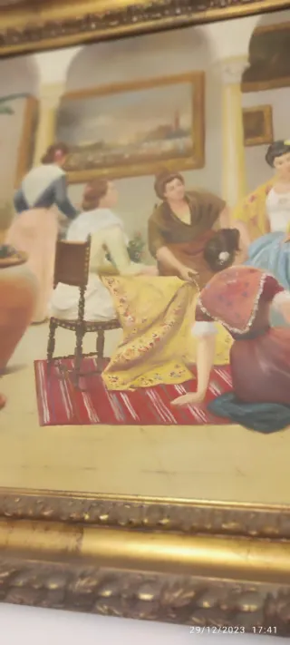 Cuadro Óleo sobre Lienzo Escuela Sevillana 75x61 c