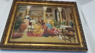 Cuadro Óleo sobre Lienzo Escuela Sevillana 75x61 c