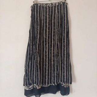 Falda gasa estampada negra y blanca Para pequeña